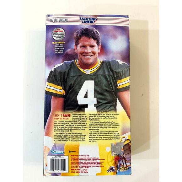 Brett Favre Starting Lineup 1998 Edition Figure NFL Packers QB Club Vintage Toy - Picture 2 of 4